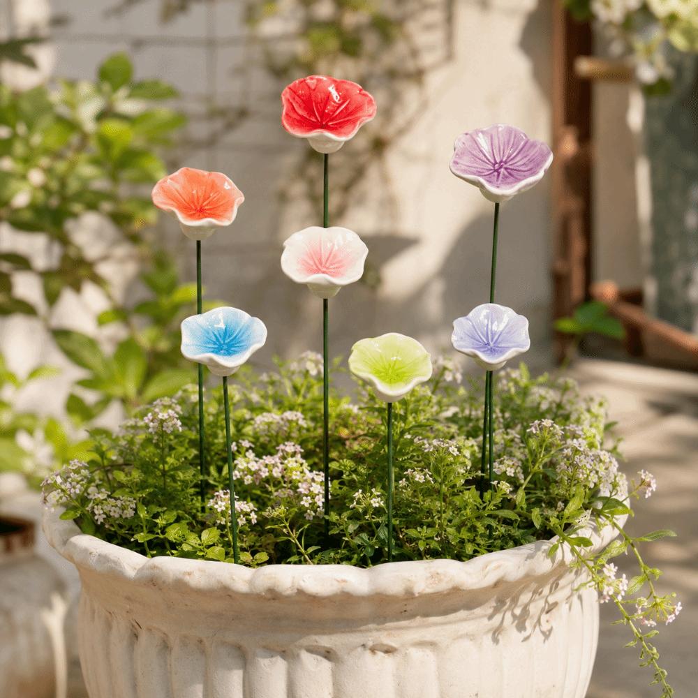 3pcs Flower Shape Bee Butterfly Water Dispenser Garden Decoration Insect Drinking Cup Yard