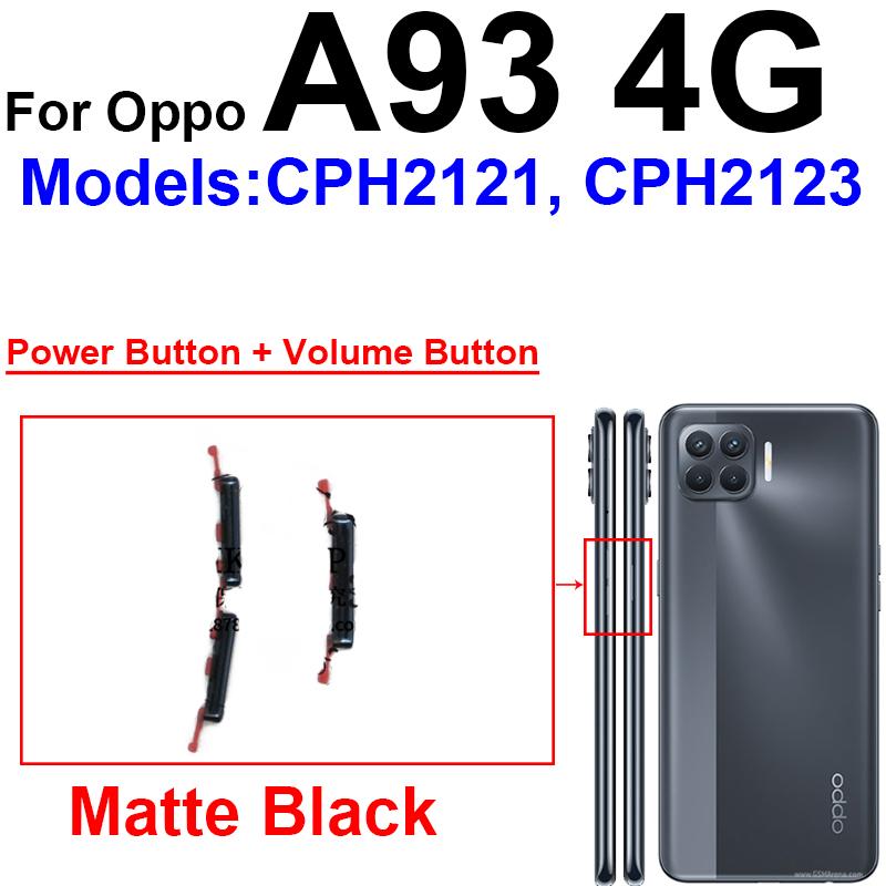 Кнопка питания и громкости для OPPO A93 A94 A95 4G 5G Кнопка включения/выключения Кнопки громкости вверх/вниз Боковые кнопки звука Шлейф Запасные части