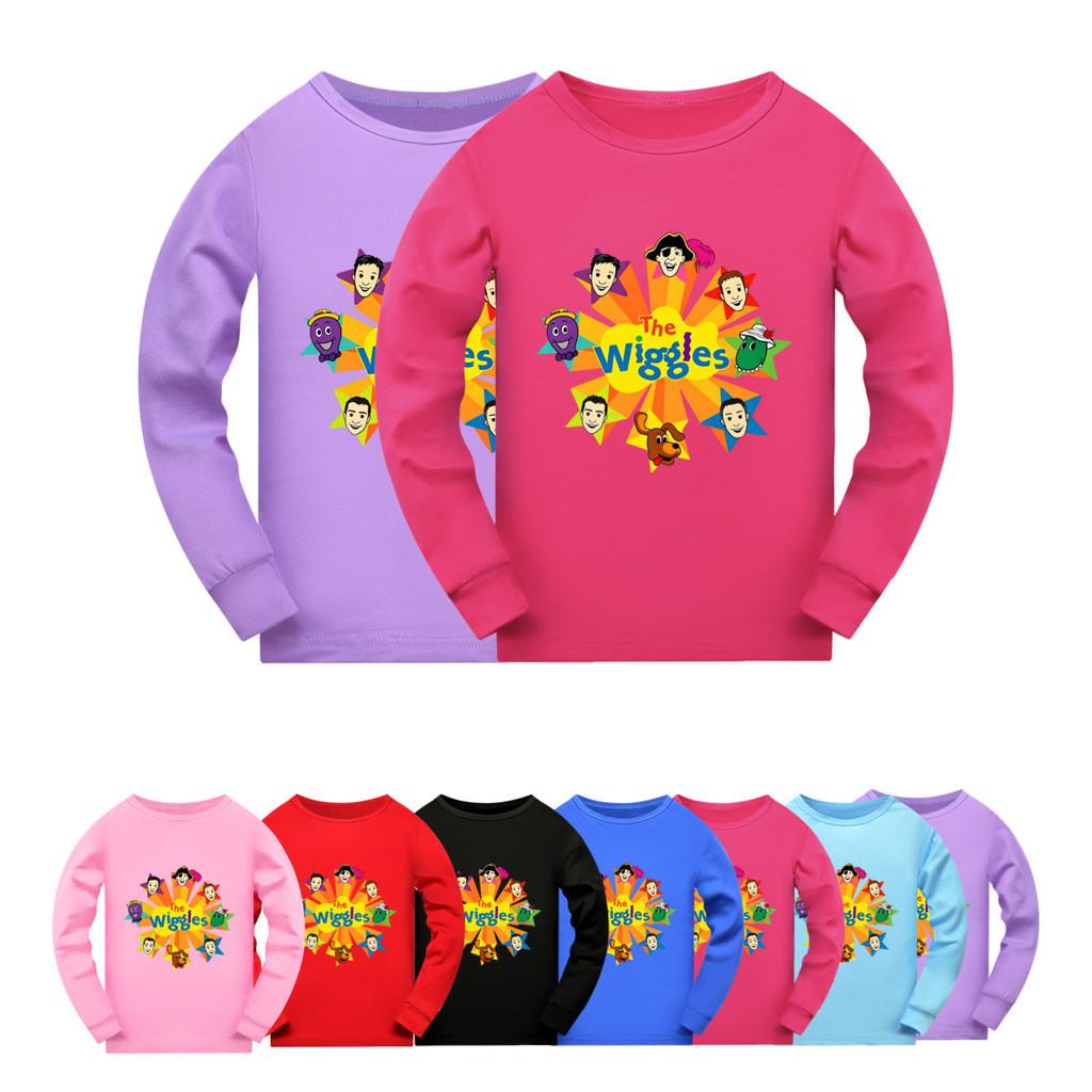 5748 Kid Boys Girls the wiggles Casual Long Sleeves T-Shirt Top
