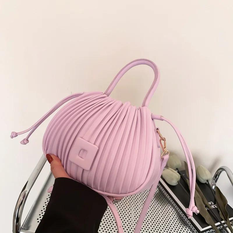 Fashion Brand Design Crossbody Bag for Women Luxury Vintage Shoulder Handbag Female Tote Bag Casual PU Leather Bucket Bag