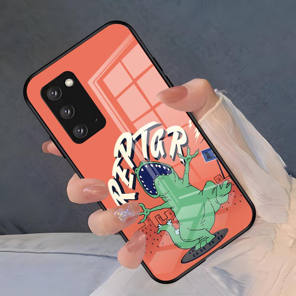 Мультяшный чехол-R-Rugrats для телефона Samsung S26 S25 Plus S20 S20 Plus S22 Ultra S23 FE S21 Plus S21 Ultra Стеклянная крышка