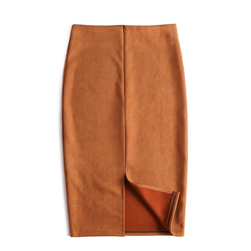 Женские сексуальные юбки, многоцветные, с высокой талией, с запахом на бедрах, узкая юбка миди, элегантная офисная женская эластичная юбка-карандаш Faldas