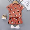 Summer Donald Duck Cartoon 2-Piece Boys Tracksuit Casual Kids Clothing Set T-shirt And Shorts Children 1-4 Years