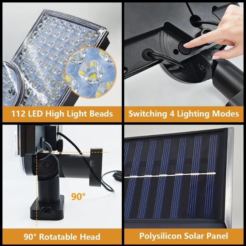 Fan Shaped 150° Rotating Split Solar Wall Light Motion Sensor Outdoor Waterproof Street Light Solar Courtyard Light Street Lamp