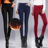 Plus Size Women Plus Velvet Thicken Solid Pencil Pants Trousers Pocket Jeggings