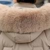 Fashion Winter Coat Female Long Parkas Hooded Faux Fur Collar Loose Thick Women's Jackets