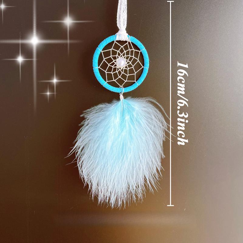 Handmade Mini Dream Catcher Pendant for Bedroom Decor Creative Feather Wind Chimes Dreamcatcher Car Ornaments Original Design