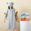 Мультяшный детский банный халат для мальчиков и девочек, пижама, одежда для малышей, детский мягкий банный халат, ночная рубашка, коралловый флис, полотенце с капюшоном