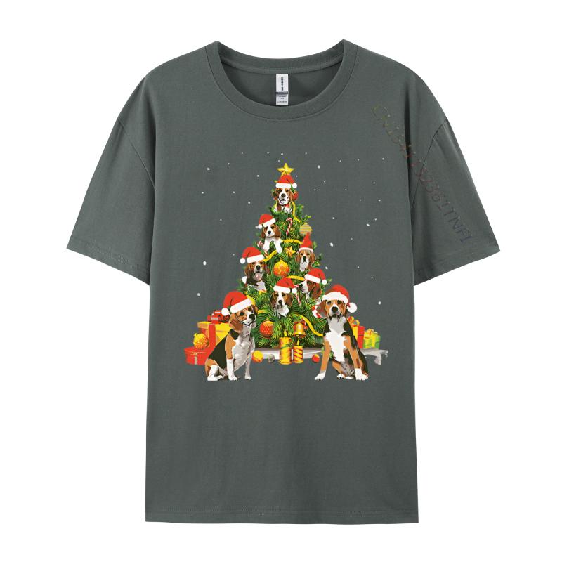 Mens Tshirt Beagle Dog Lover Matching Santa Beagle Tshirt Breathable Top Texture Fabric Leisure Tshirt