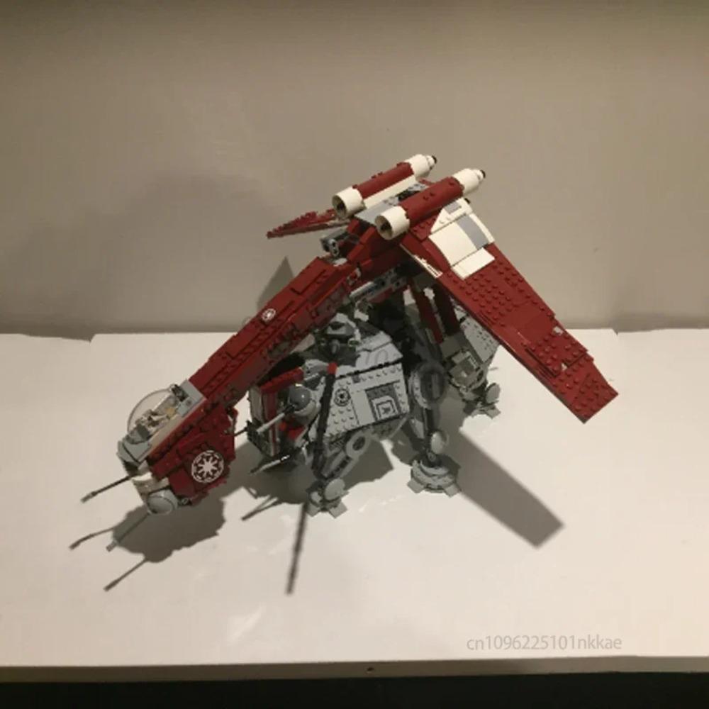 Модель Десантного Корабля Корусанта MOC Совместимая 75019 AT-Робот Строительные Блоки DIY Космический Корабль 75354 Строительный Кирпичик Детская Игрушка Рождественский Подарок