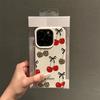 Чехол для телефона с принтом леопарда и вишни, подходит для телефонов серий iPhone 17, 16, 15, Plus, Pro, Max - подходит для использования в качестве ги