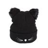 Wool Knitted Pullover Hat Warm Cold Hat Cute Cat Ears Beanies  Winter