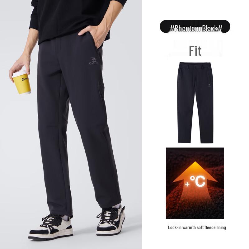 Camel Men's Fleece-Lined Water-Resistant Softshell Pants