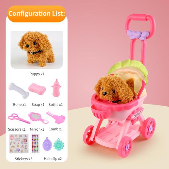Игровой домик для щенков и домашних животных, игрушки для детей, девочек, интерактивная мягкая игрушка для собак, переносная коляска для щенков, игровой набор для ролевых игр