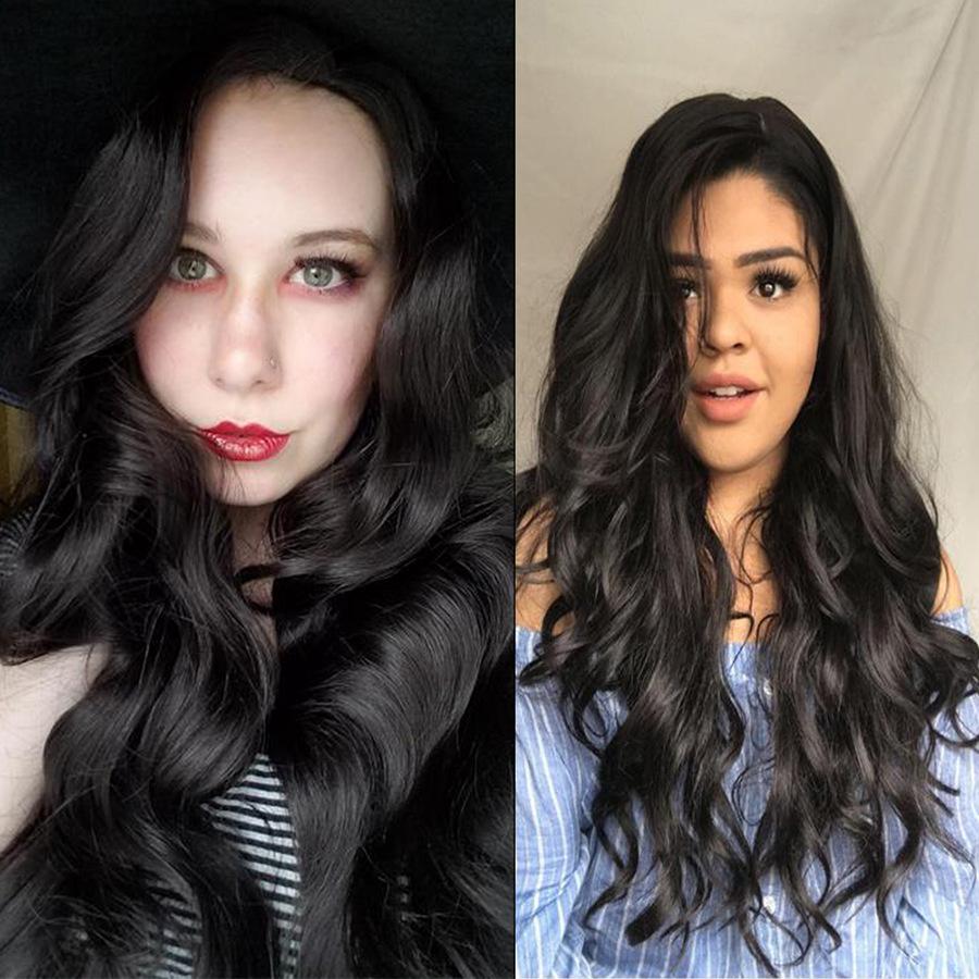 LISI HAIR Женский модный длинный волнистый парик без челки, натуральный парик из синтетического волокна с волнами воды для женщин