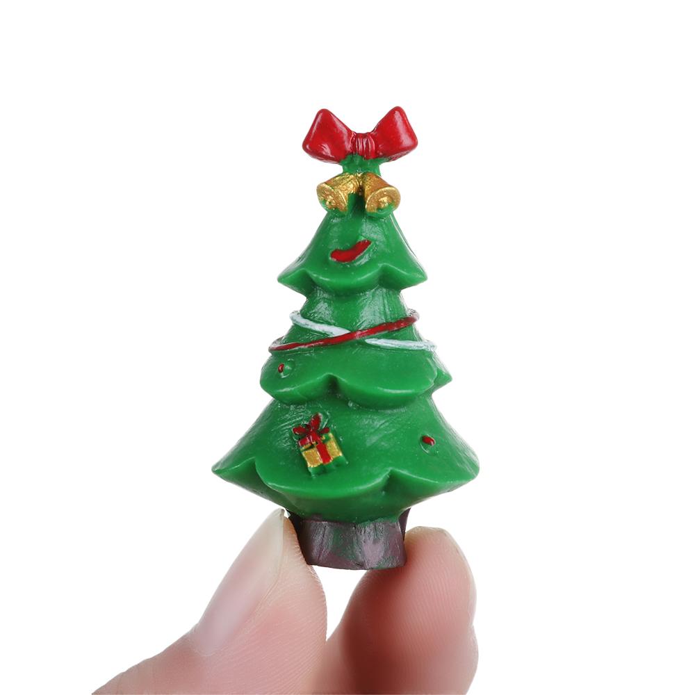 Doll House Fairy Garden Home Decor Xmas Tree Figurines Miniature Plant Christmas Decorations