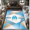 Olympique Lyonnais FC Soccer Football Pattern Soft Area Rug Non Slip Indoor Floor Carpet Sports Decor Mat for Bedroom