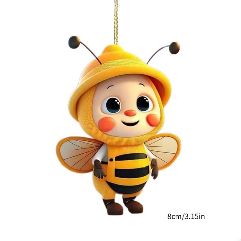62KD Украшение Пчелы, Подвески для Зеркала Автомобиля, Акриловый Держатель для Зеркала Заднего Вида Автомобиля
