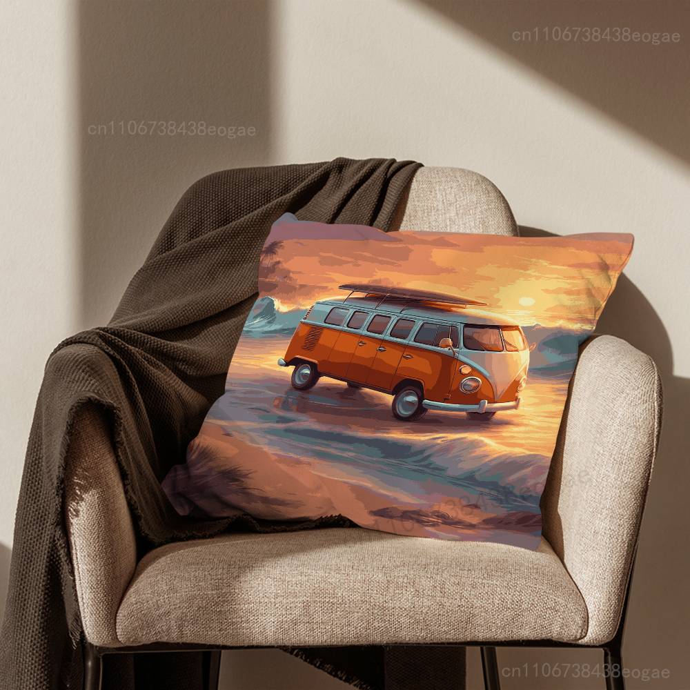 Чехол для декоративной подушки C-Combi Van S-Surf Для 45x45см,55x55см,30x30см Для декора дома, спальни и как защита