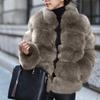 Women Fashion Luxury Faux  Coat Stand  Winter Warm Overcoat