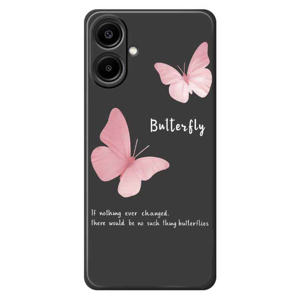 For Samsung Galaxy A07 4G Case Butterfly Pattern Printing Straight Edge TPU Phone Back Cover
