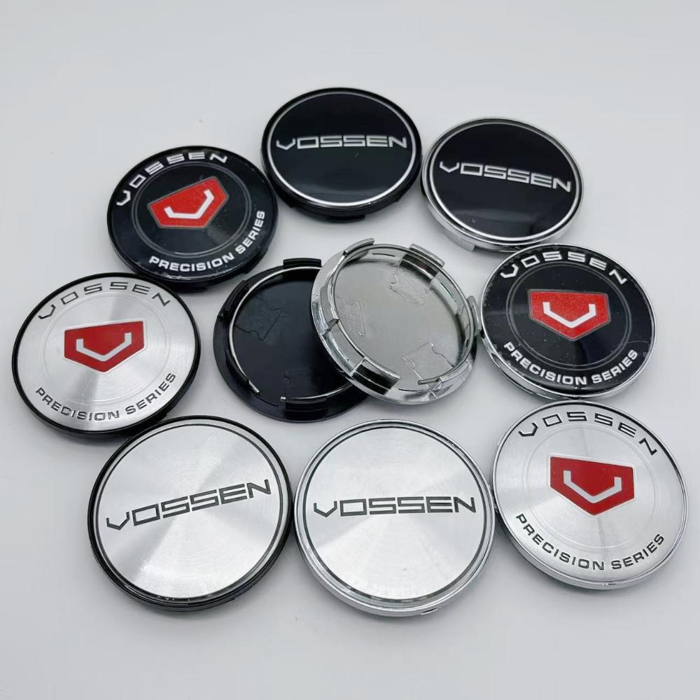 4pcs Vossen Logo Emblem Badge Car Wheel Center Caps 68MM (62MM I.D) Rim Hubcaps Cover Wheels Hub Lid Replace Styling Accessories