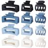 SMKSL 12 Pcs Hair Claw Clips for Women & Girls 3 Styles Hair Accessories | Durable & Sturdy Plastic Matte Clips for Thin Thick & Curly Hair, Strong