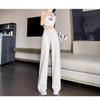 Gray Sweatpants for Women In Spring and Autumn New High-waisted Straight-leg Sweatpants Casual Small Banana Wide-leg Pants