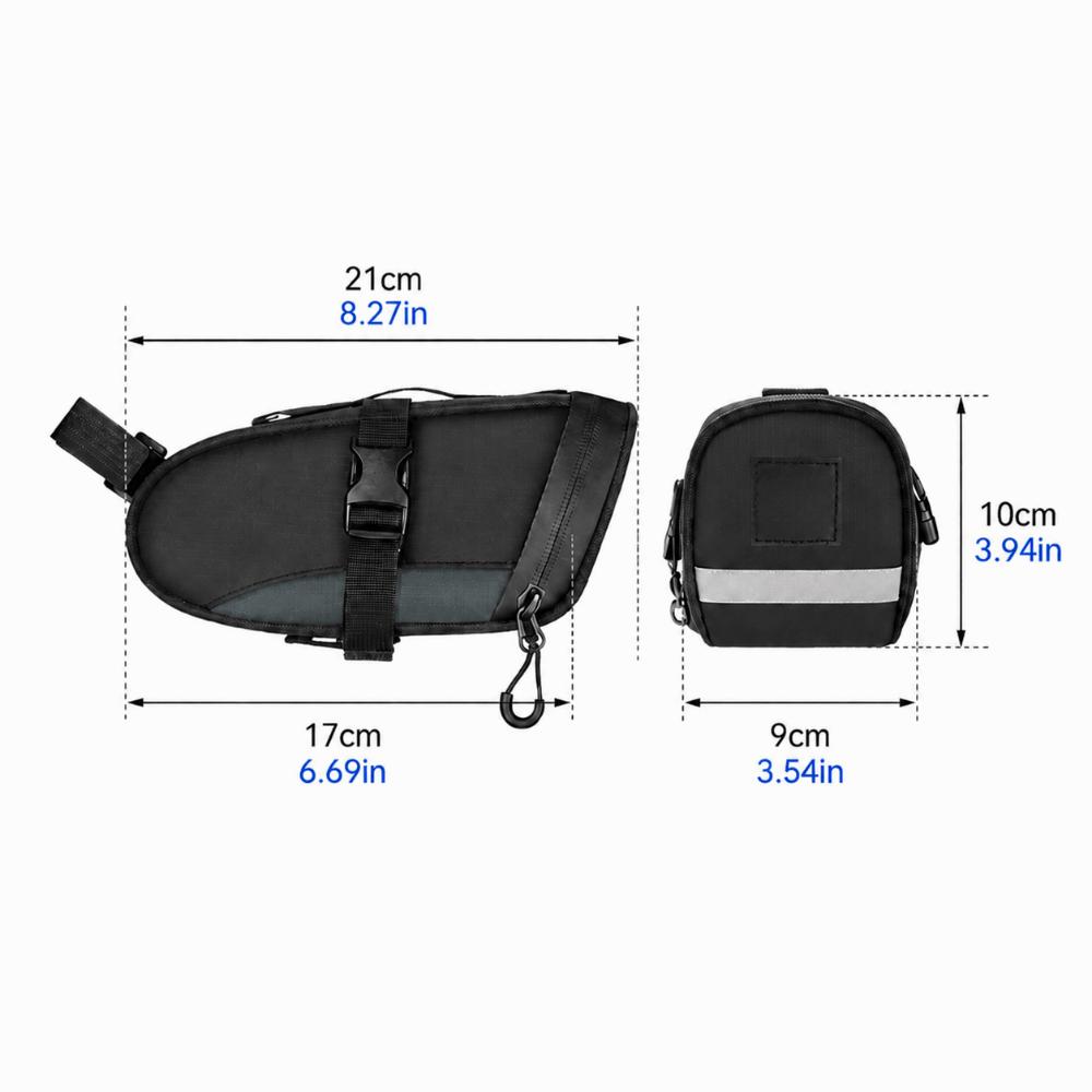 with Reflective Bike Saddle Bag 1.2L Capacity Bicycle Seat Bag Under Seat Storage