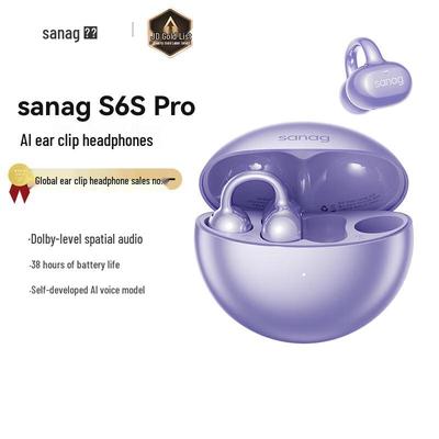 Спортивные наушники-клипсы SANAG S6S Pro AI с Bluetooth