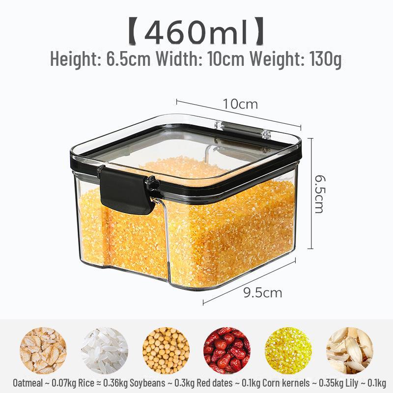 Утолщенная квадратная прозрачная банка для хранения зерна и круп