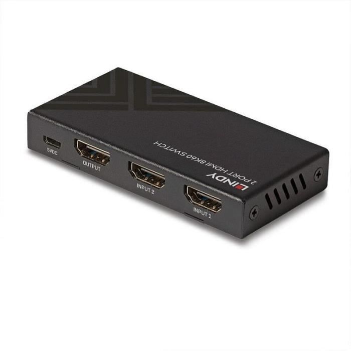 Switch HDMI 8K60 - Lindy - 38337 - 2 Ports - Accessoire - Haute Définition