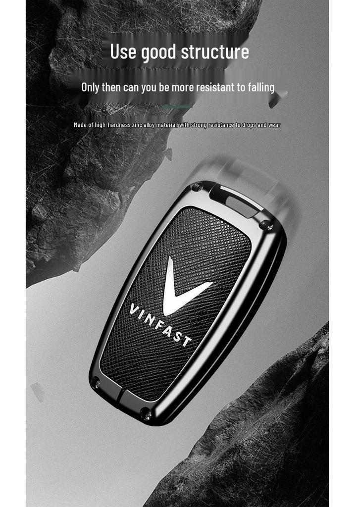 Чехол для ключей автомобиля Vinfast Vietnam для Zhonghua V5/VF8 VF3/5/9 - Премиальная сумка с пряжкой для мужчин