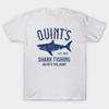 Мужская черная футболка с принтом Quint'S Shark Fishing - Amity Island Печать на трансферной бумаге без вырезания Хлопковая футболка