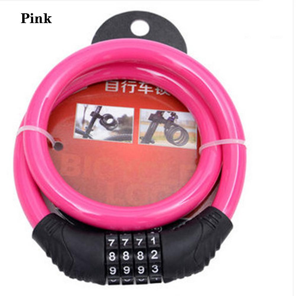 Bicycle Steel Cable Chain Resettable Combination Number Bike Lock 4 Digit Password Padlock