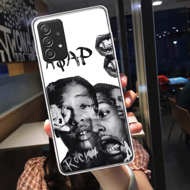 Чехол для телефона с изображением рэпера A$AP Rocky для Samsung A54 A57 A37 A17 A14 A15 A12 A24 A34 A55 A35 A25 A52S A07 A05S A04S A22 A32 A72 Gala