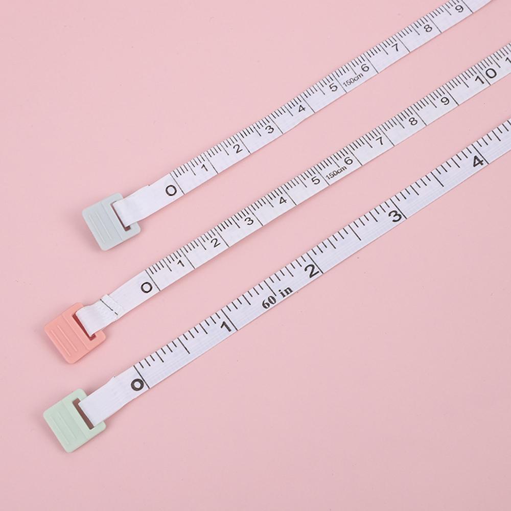 1PC/15PCS 1.5m Small Tape Measure Portable Student Soft Leather Three Measurement Clothes Automatic Recycling