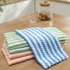5Pcs Dishtowels Washable Kitchen Cloth Absorbent Cleaning Cloth Set Tableware Cleaning Kitchen Wipes Thickened Coral Velvet