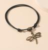 Модный популярный браслет на щиколотку с завязками, кожаный подарочный браслет, 1 шт., в форме стрекозы, женский ювелирный аксессуар в стиле бохо