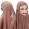 Women Chiffon Scarf Head Hijab Wrap Solid Instant Shawls Muslim Hijabs