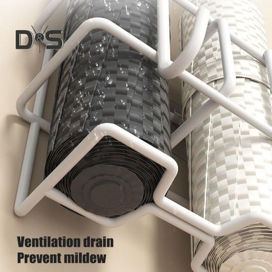 Полый стеллаж для хранения зонтов, настенная вешалка для пальто с 6 вешалками, органайзер для шляп и одежды для ванной комнаты, гостиной