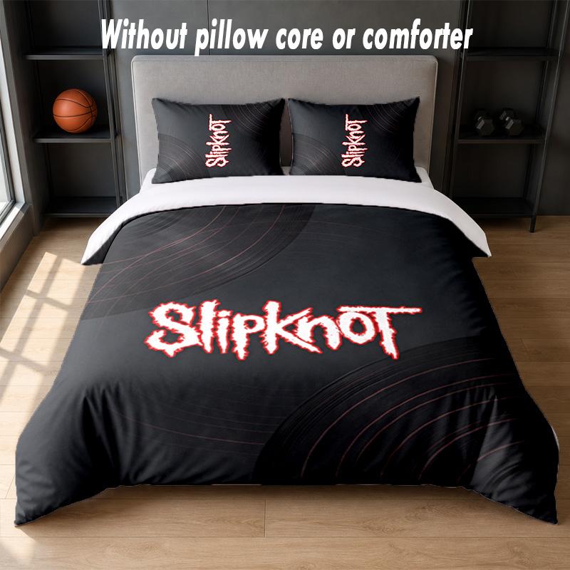 Slipknot Design Bed Bedding Set 1 Duvet Cover + 2 Pillowcases Soft Breathable Household Bed Linens