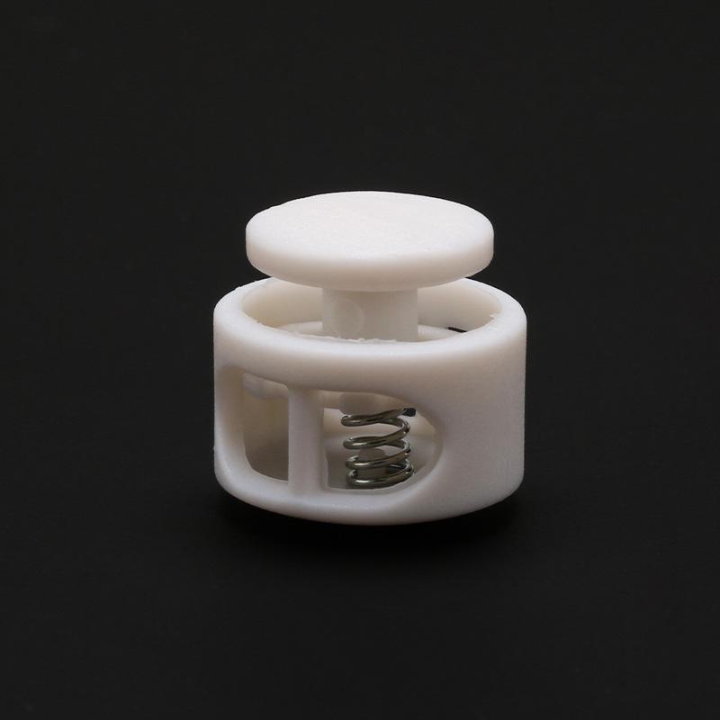 Colorful Elastic Double-Hole Spring Stopper for Shoelaces & Nylon Bags