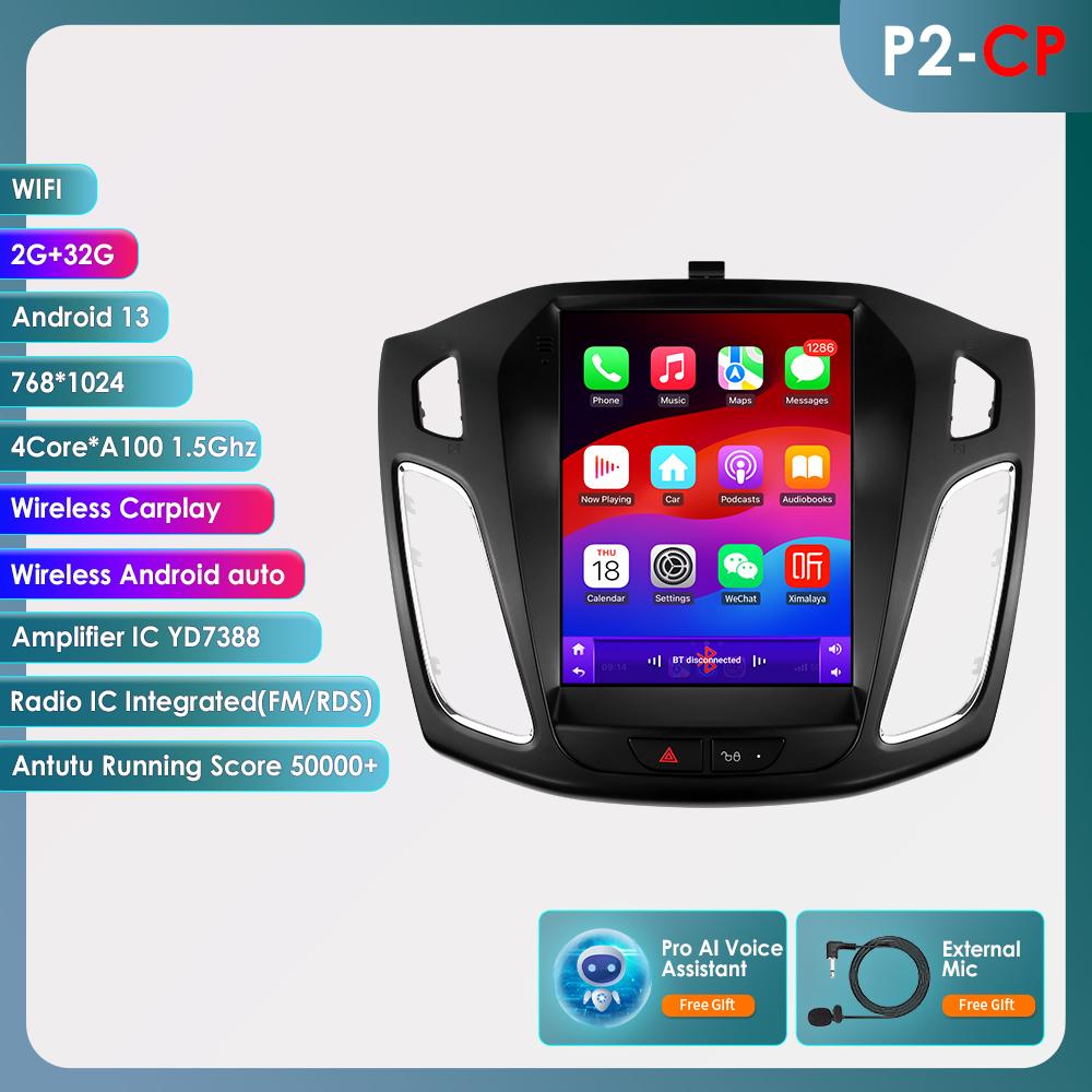 OSSURET Carplay 4G-LTE 7862 DSP 9,7-дюймовый 2 Din Android автомобильный радиоприемник GPS для Ford Focus 3 Mk 3 2011 - 2019 интеллектуальный мультимедийный видеоплеер RDS WIFI