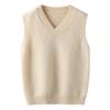 Новый детский sleeveless свитер с V-образным вырезом из 100% шерсти