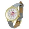 Fieldwork Women's Analog Watch with Leather Strap, Floral Pattern, Blue, Garden Design, JN022-4