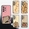 Милый Мультяшный Чехол с Капибарой для Samsung S22, S21, S9, S25, S24, S23, Ultra, FE, S20, S10, Plus, Lite, Мягкий Силикон, Черный