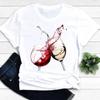 Wine Love, модная одежда, женская забавная милая повседневная футболка, летний топ, женская футболка с короткими рукавами, женские футболки с рисунком