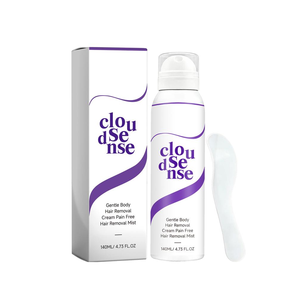 Gentle Hair Removal Spray Sensitive Skin Moisturizing No-Tingle Fine Mist Easy Apply Multi-Area Use Cleansing Non-Tightening 140ml
