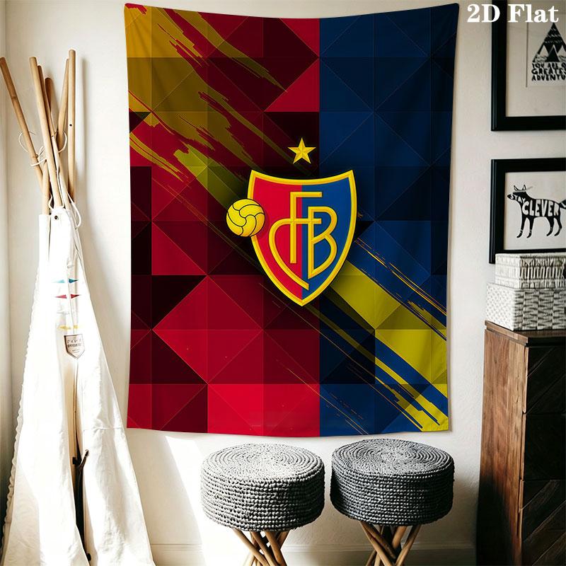 Настенный тканевый плед с принтом FCB Декоративные гобелены для спальни, гостиной, домашнего декора